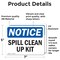 Signmission Spill Clean Up Kit, 7 in W x Rectangle, Vinyl Decal OS-2PACK-NS-D-57-L-16608 - alternate 4
